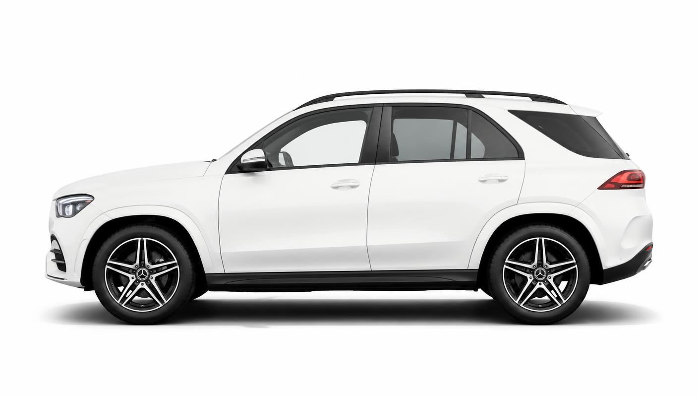 2026 Mercedes-Benz GLE in polar white, side profile