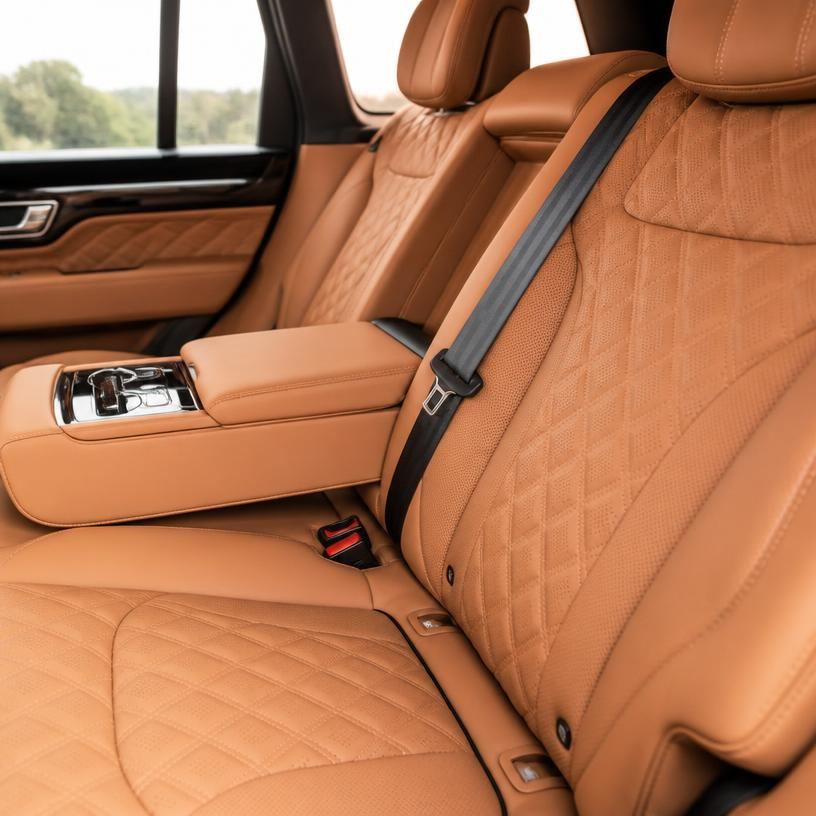 Quilted nappa leather rear seats
